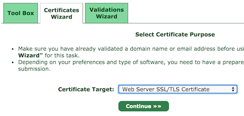 StartSSL Certificates Wizard